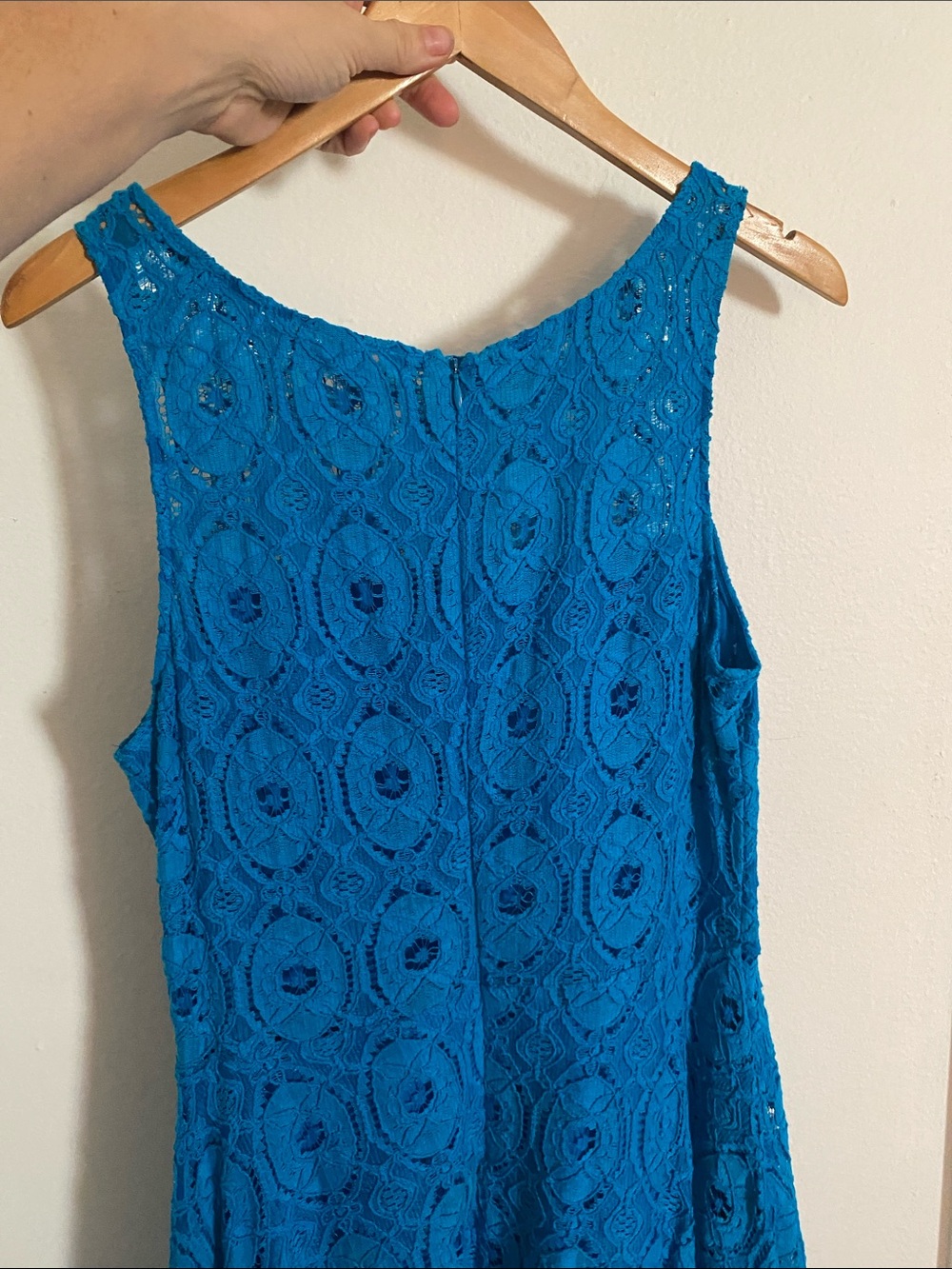 BB Dakota Teal Lace Fit & Flare Mini Dress